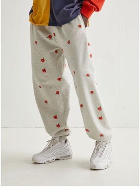 Urban Outfitters Embroidered Rose Sweatpants